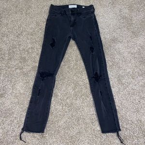 Pacsun Destroyed Black Jeggings sz 24